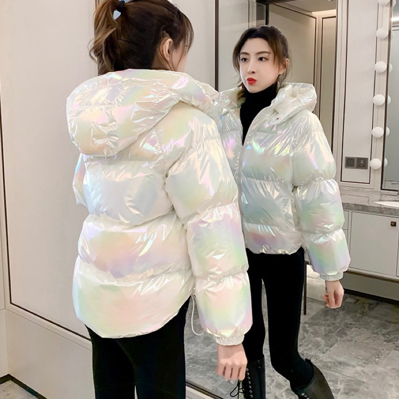 Áo khoác phao nữ 3 lớp có mũ bo tay, thời trang và ấm áp