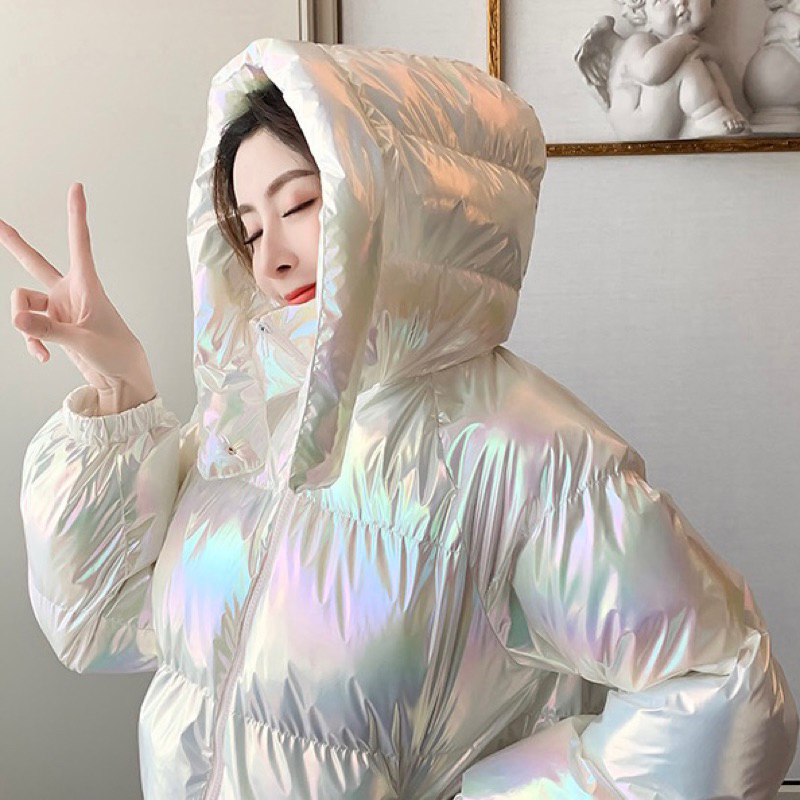 Áo khoác phao nữ 3 lớp có mũ bo tay, thời trang và ấm áp