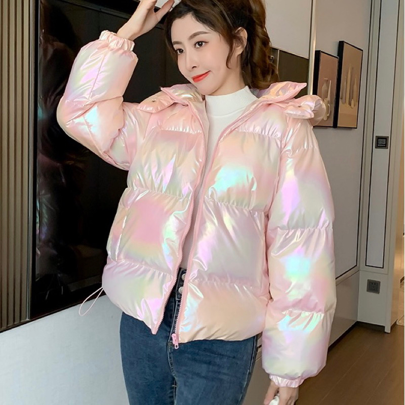 Áo khoác phao nữ 3 lớp có mũ bo tay, thời trang và ấm áp