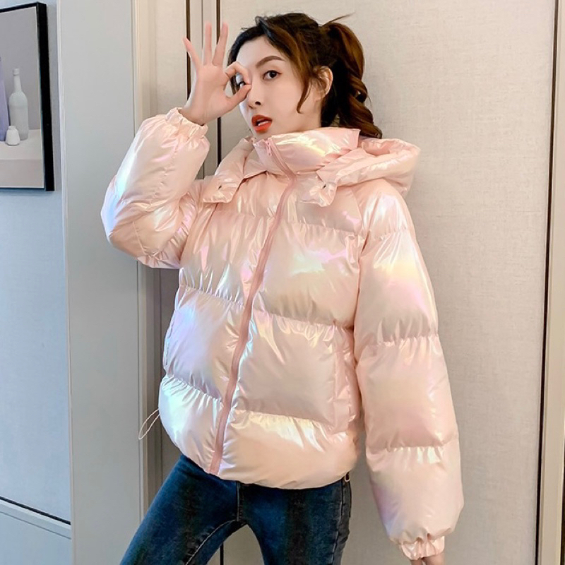 Áo khoác phao nữ 3 lớp có mũ bo tay, thời trang và ấm áp