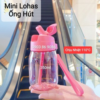 Bình Nước Tupperware Mini Lohas with Straw 350ML (Màu ngẫu nhiên)