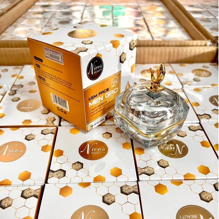 Combo Kem Face Men Gạo Nicos + Serum Tinh Chất Mật Ong Nicos