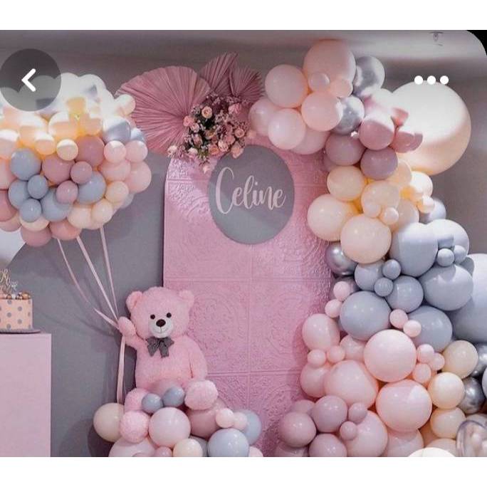 Sỉ- 200 cái bong bóng pastel 5 inch- thổi lên 12-15 cm trang trí sinh nhật,tiệc cưới,hội nghị-loại dày