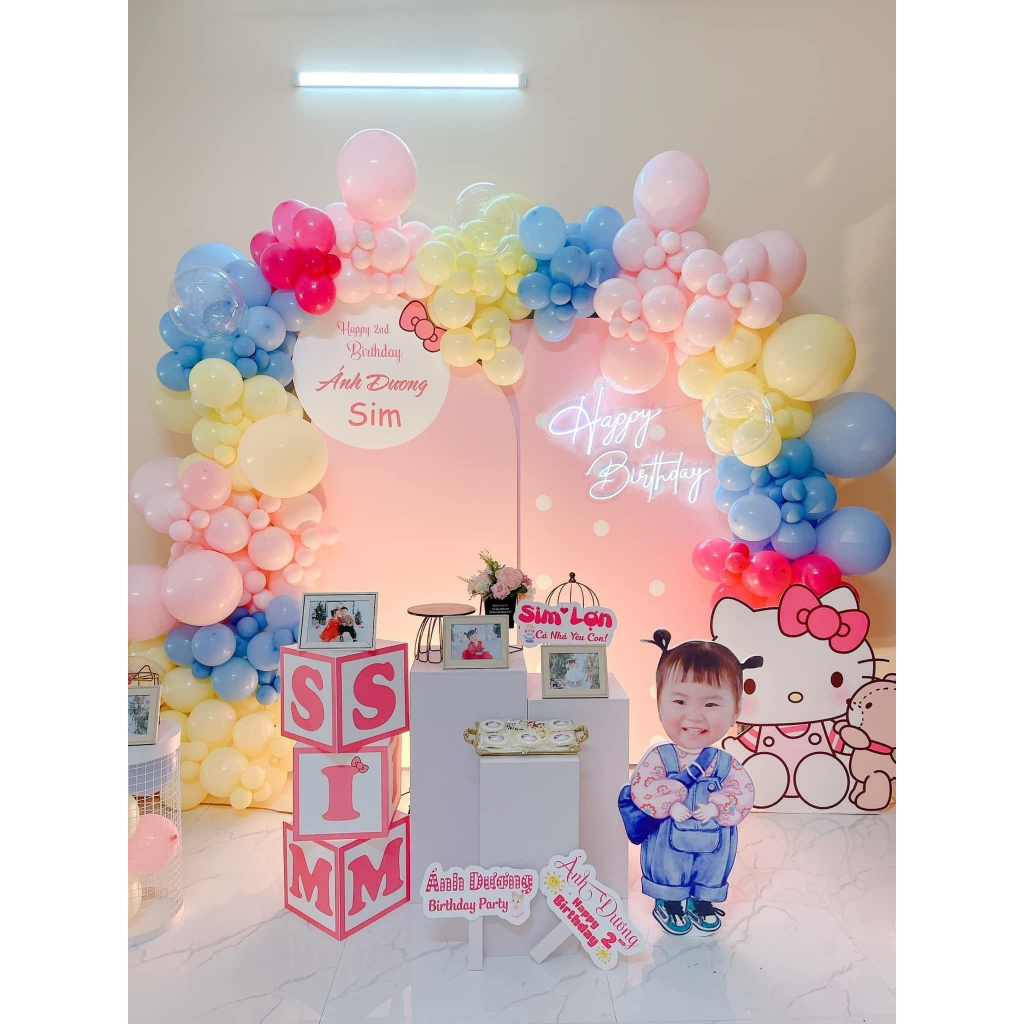 Sỉ- 200 cái bong bóng pastel 5 inch- thổi lên 12-15 cm trang trí sinh nhật,tiệc cưới,hội nghị-loại dày