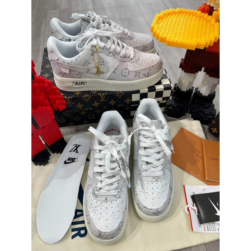 Giày _Nike Air Force 1 Lv xám, giày AF1 xám đế Air bản cao cấp full box bill phụ kiện | BigBuy360 - bigbuy360.vn