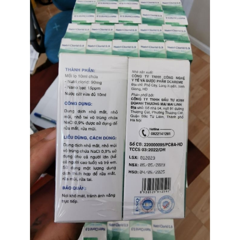 Nước muối sinh lý mắt mũi