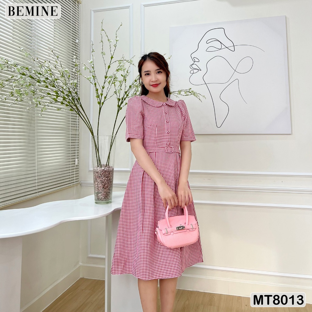 Đầm cổ sen ngắn tay tùng xoè BEMINE MT8013