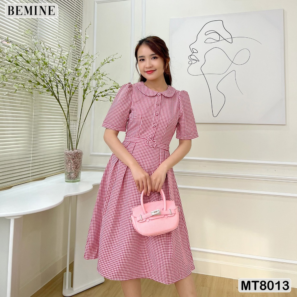 Đầm cổ sen ngắn tay tùng xoè BEMINE MT8013