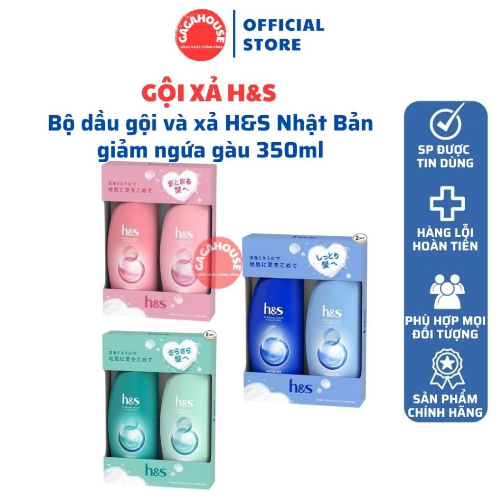 Bộ dầu gội và xả H&S Nhật Bản giảm ngứa gàu HS 350ml