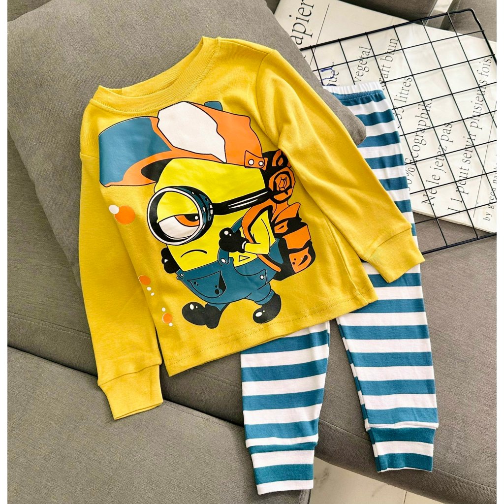 Bộ tay ngắn quần dài bé trai borip xuất 10-22 ký bộ khủng long bộ siêu nhân oto cho bé pikakids