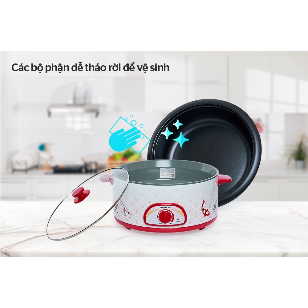 Lẩu Điện loại to 4L SUNHOUSE SH525L