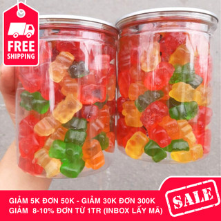 Kẹo dẻo chip chip trái cây hũ 500g dai dai, chua chua, ngọt ngọt