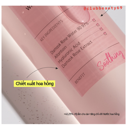 Nước hoa hồng Mamonde Rose water toner 250ml, chính hãng-đủ bill