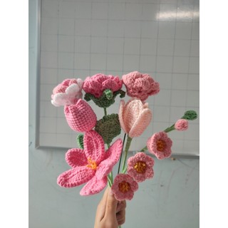 Lẻ cành hoa len handmade