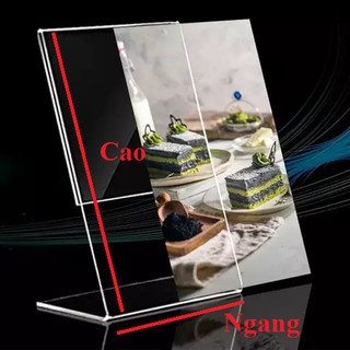 5 Chiếc Bảng Kệ Menu Mica Thông Tin Hàng Hóa