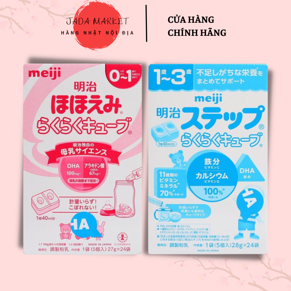 Sữa Meiji Thanh Nội Địa Nhật Số 0 1 - Hộp Thanh Sữa Meiji 1 3 (24 Thanh) 648g Date Xa Hàng Nhật Jada