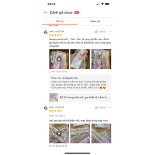 Nail box chân đính đá và hoa bột bộ 24 móng đủ size