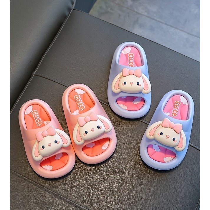 Dép bé gái, Dép đi trong nhà cho bé hình thỏ cute chống trượt, chống mòn, Dép trẻ em cho bé gái