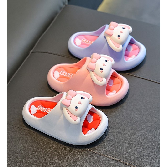 Dép bé gái, Dép đi trong nhà cho bé hình thỏ cute chống trượt, chống mòn, Dép trẻ em cho bé gái