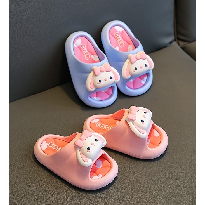 Dép bé gái, Dép đi trong nhà cho bé hình thỏ cute chống trượt, chống mòn, Dép trẻ em cho bé gái