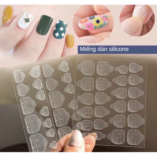 Nail box chân đính đá và hoa bột bộ 24 móng đủ size
