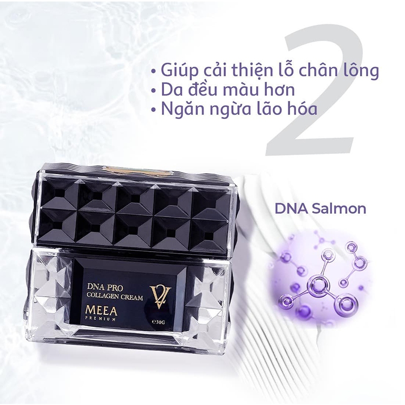 Kem Face DNA Pro Collagen Cream V2 MeeA Organic Chính Hãng 30g - Kem Face Cá Hồi Hỗ Trợ Trắng Da Giảm Thâm Nám