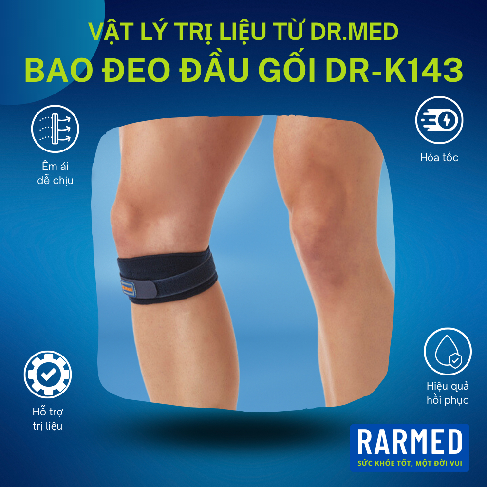 Bao đeo bảo vệ dây chằng đầu gối Dr.Med DR-K143 viêm gân bánh chè, viêm gân - 1 Size