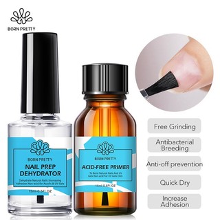 Born pretty 15ml sơn kiềm dầu base top sơn gel primer dehydrate liên kết gel sơn móng tay primer sơn kiềm dầu nail