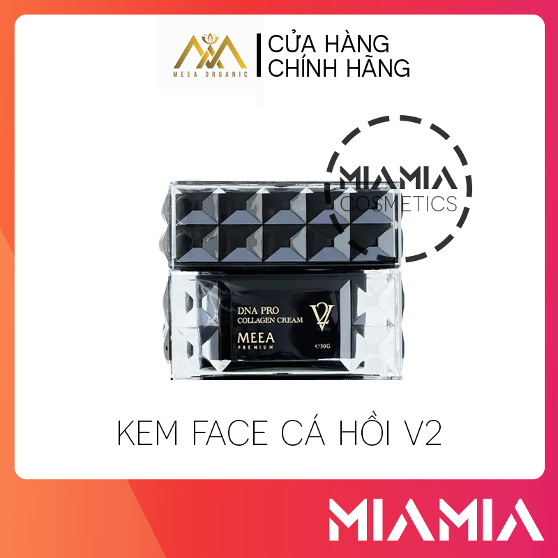 Combo Kem Face Collagen DNA Cá Hồi V2 Lớn và Serum Tinh Chất Ampoule V2 chính hãng MeeA Organic