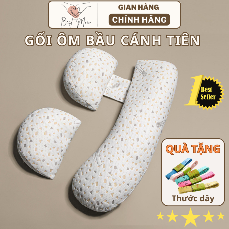 Gối ôm bà bầu cánh tiên 2 trong 1 BestMom giúp mẹ bầu ngủ ngon