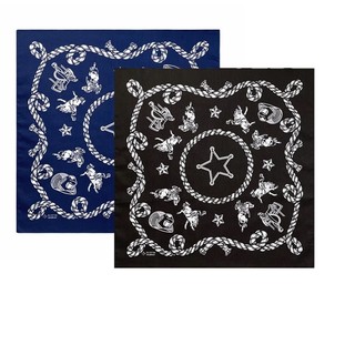Khăn bandana turban đội đầu họa tiết cao bồi Vintage xanh Song An Eco