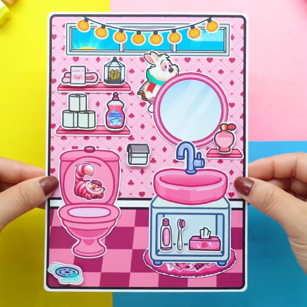 Học Liệu Toca Alice Quite Book , Đồ chơi bóc dán , đồ chơi thông minh