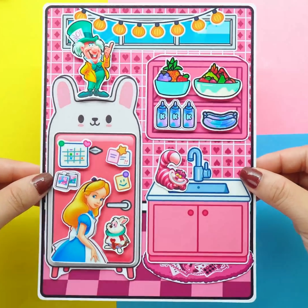 Học Liệu Toca Alice Quite Book , Đồ chơi bóc dán , đồ chơi thông minh