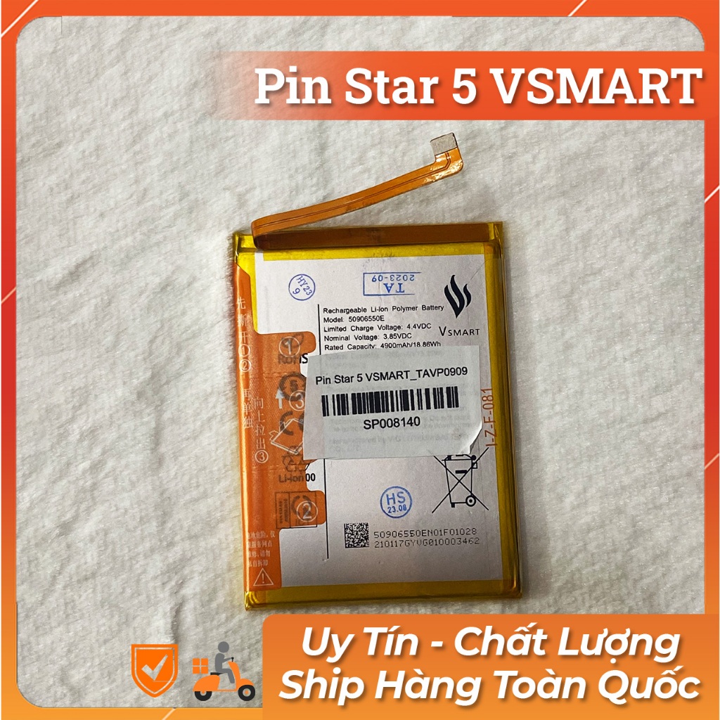 Pin Star 5 VSMART 50906550E 4900mAh 18.86Wh