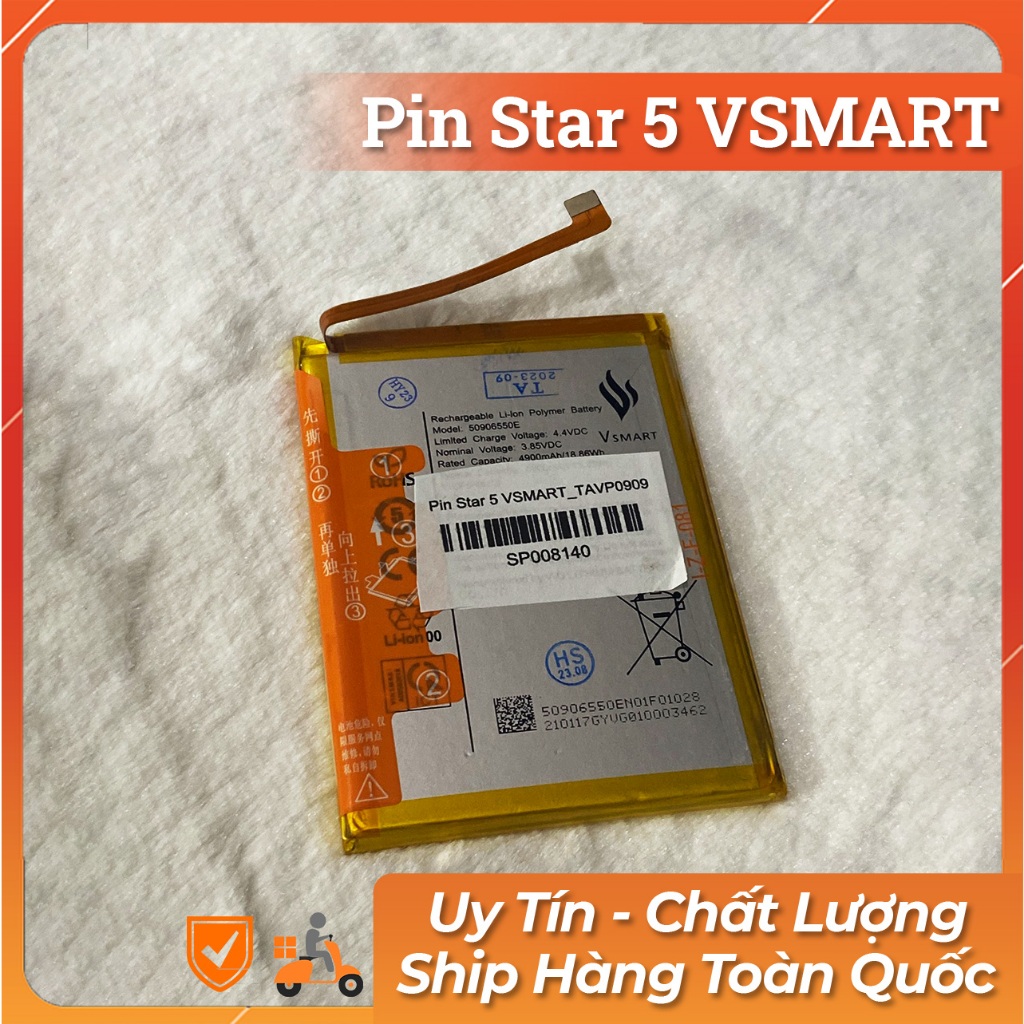 Pin Star 5 VSMART 50906550E 4900mAh 18.86Wh