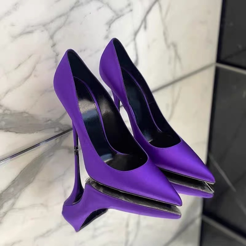ORDER 💜 Giày Korea mũi nhọn satin gót nhọn 6,8,10cm 33-40