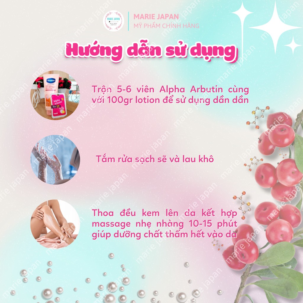 Viên kích trắng da Alpha Arbutin ngày đêm Thái Lan Chính Hãng Vỉ 10 viên