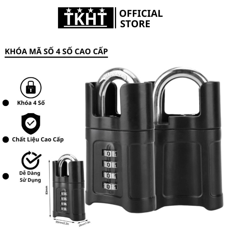 Khóa Cửa Chống Trộm Mật Mã 4 Mã Số Hợp Kim Kẽm Cao Cấp Siêu Chống Thấm Nước Thiết Kế Nhỏ Gọn SP41233366 ( KHÓA MỸ )