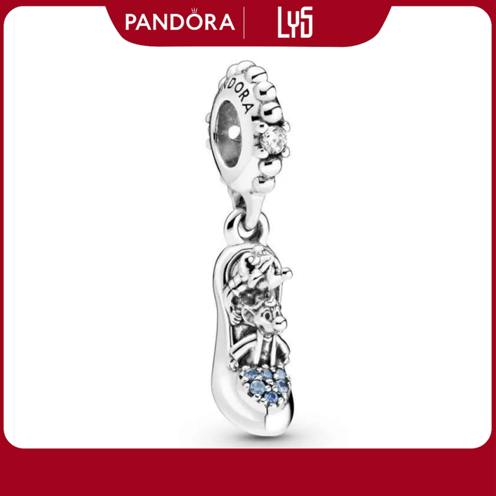 Charm Pandora Cinderella Glass Slippers Charm giày lọ lem 1182 - Bạc S925
