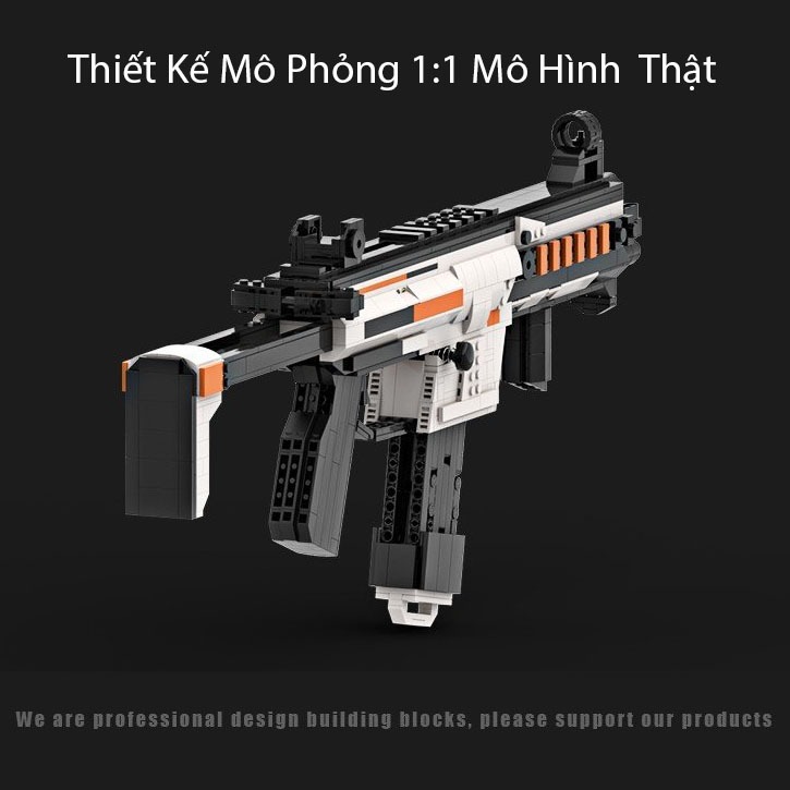 Đồ Chơi Lắp Ráp Kiểu Lego PUBG, FreeFire, CSGO Mô Hình APEX R-99 Asiimov Với 1200+PCS, Thiết Kế Tiêu Chuẩn Của Kevin 183