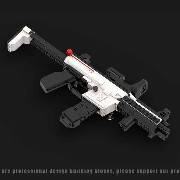 Đồ Chơi Lắp Ráp Kiểu Lego PUBG, FreeFire, CSGO Mô Hình APEX R-99 Asiimov Với 1200+PCS, Thiết Kế Tiêu Chuẩn Của Kevin 183