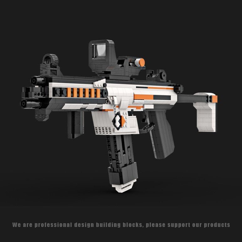 Đồ Chơi Lắp Ráp Kiểu Lego PUBG, FreeFire, CSGO Mô Hình APEX R-99 Asiimov Với 1200+PCS, Thiết Kế Tiêu Chuẩn Của Kevin 183