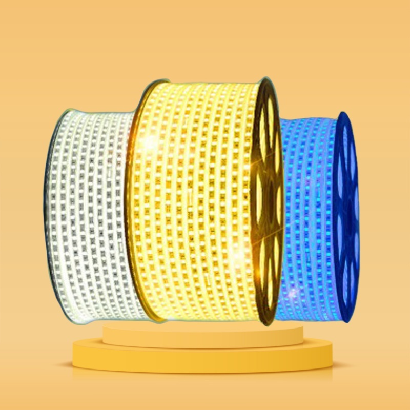Led cuộn 2 hàng,  3 hàng đơn màu,hống nước trang trí ngoài trời quấn cây siêu sáng,  giá theo mét