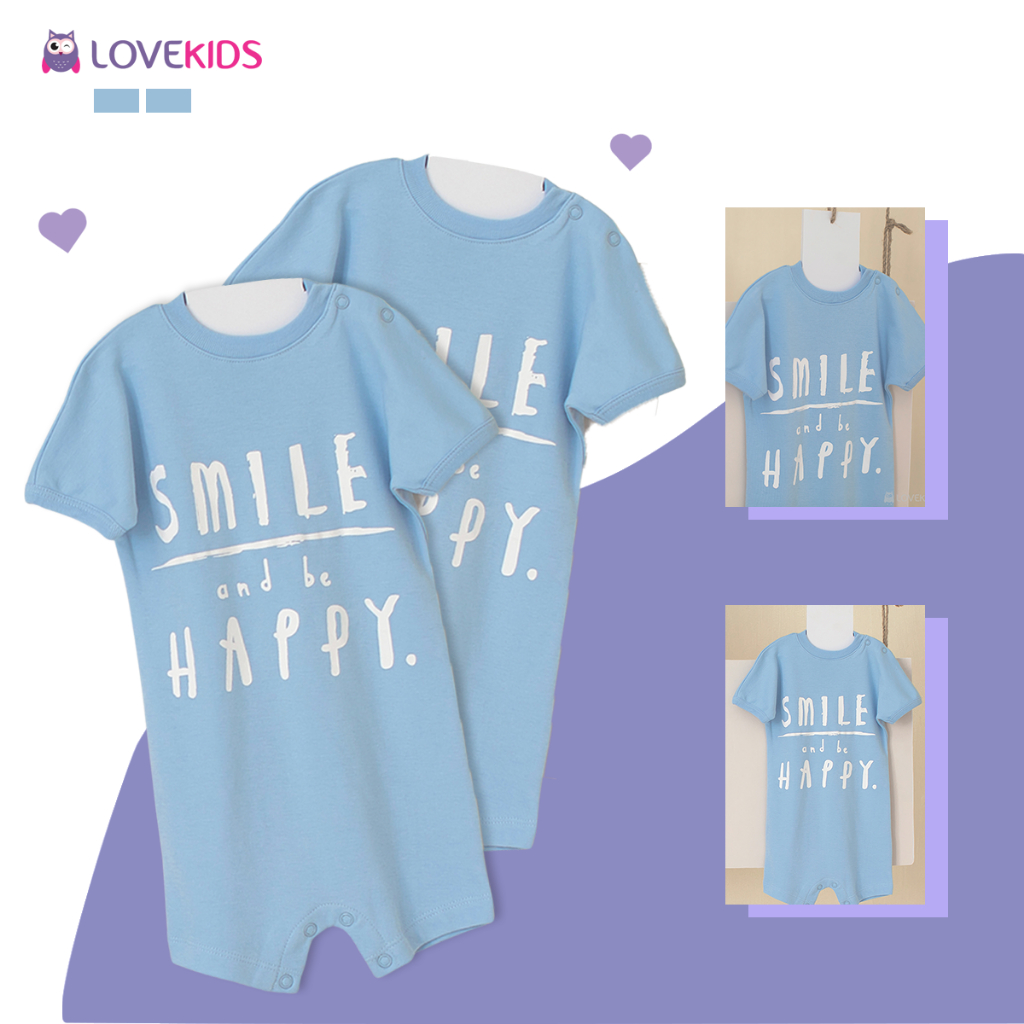 Đồ Bộ Cho Bé Lovekids, màu xanh 100% cotton thoáng mát - size từ 3 đến 18 tháng