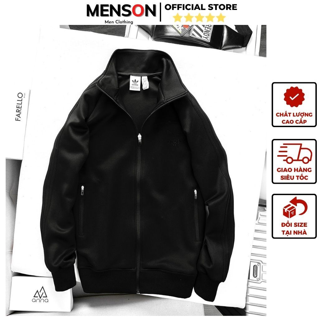 Bộ nỉ nam thu đông Adidas kéo khóa dài tay cao cấp Hàng loại 1 Menson MD314 Đồ bộ nam thu đông hàng hiệu 2023