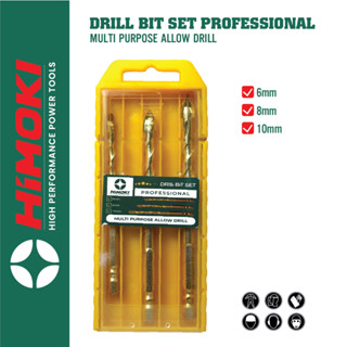 Mũi khoan đa năng Himoki chân lục giác - 6mm - 8mm - 10mm - Khoan gạch men - Khoan cả thế giới -Hàng chính hãng Himoki
