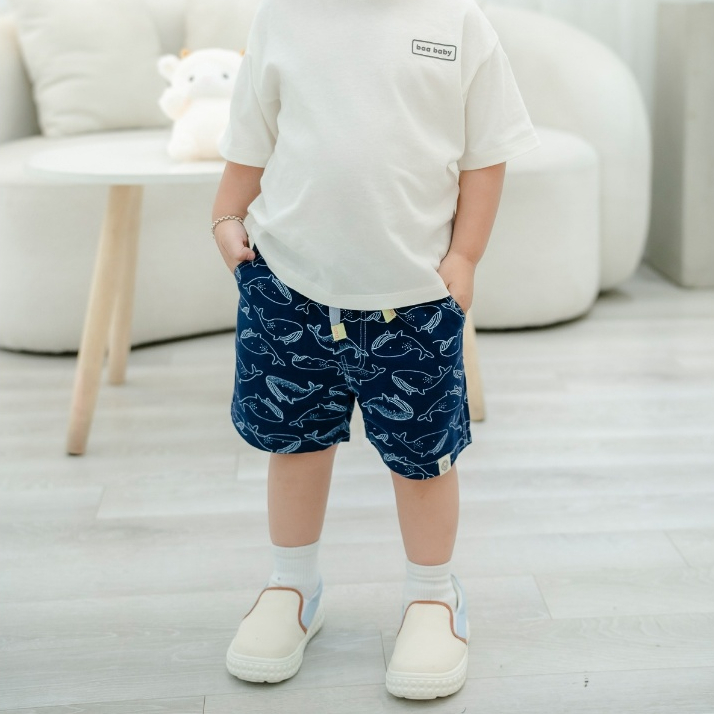 Quần short bé trai, quần sooc cho bé trai kaki, linen in họa tiết Baa Baby cho bé trai từ 1 tuổi - 7 tuổi