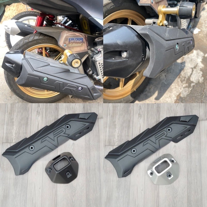 Ốp Pô Che Pô VARIO 150-125 2018->2023 Nhựa Đen Mẫu Thái