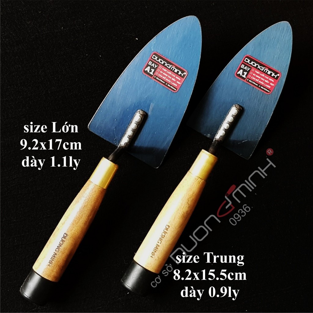 Bay A1 XANH - cán tràm lõi - DƯƠNG MINH - thép lưỡi cưa, cao cấp, xây dựng, thợ hồ, xây tô