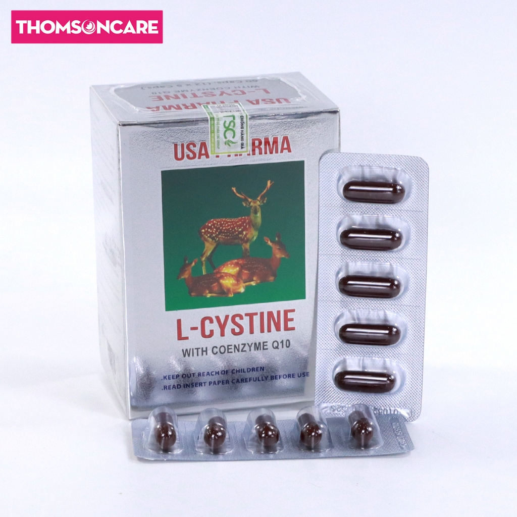 Viên uống Lcystine Bổ sung dưỡng chất cho da và tóc, giúp chống oxy hóa, da đẹp sáng mịn hơn - Hộp 60 Viên